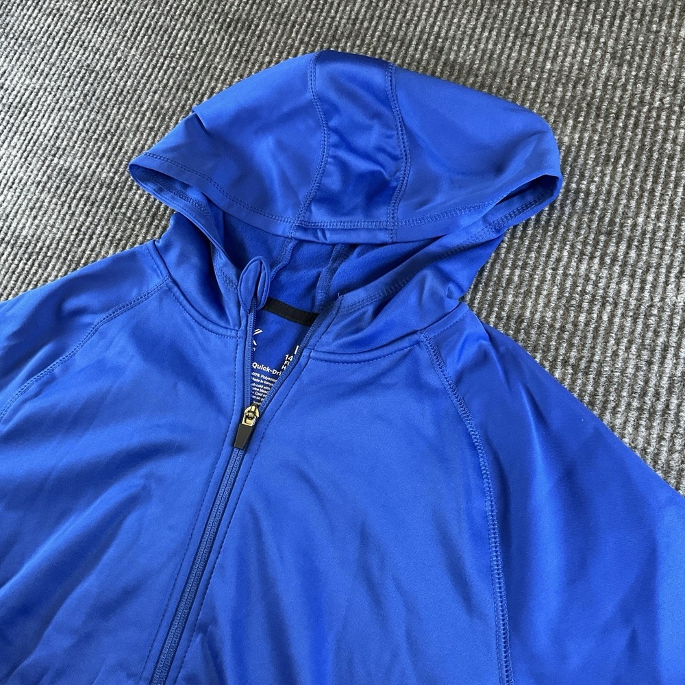 Xersion Quick Dri Fleece Hoodie Women's Size L Blue Hooded Sweatshirt